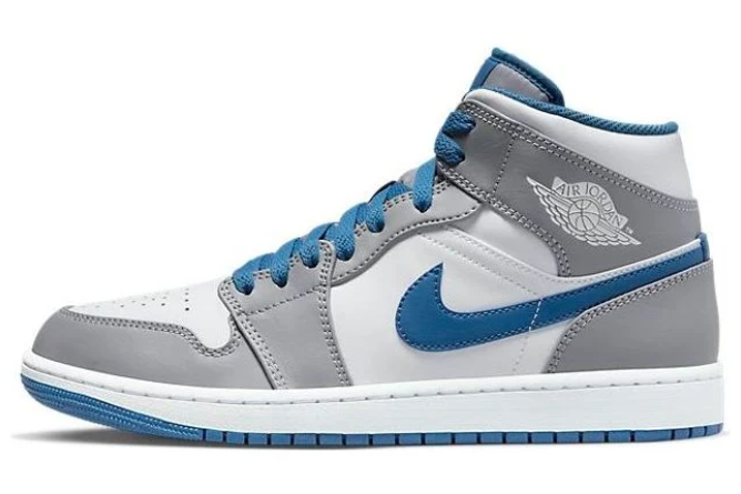 Air Jordan 1 Mid 'Cement Grey / True Blue' - DQ8426-014
