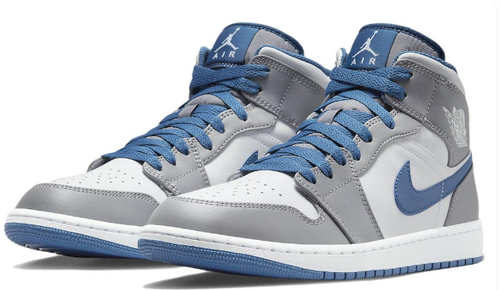 Air Jordan 1 Mid 'Cement Grey / True Blue' - DQ8426-014