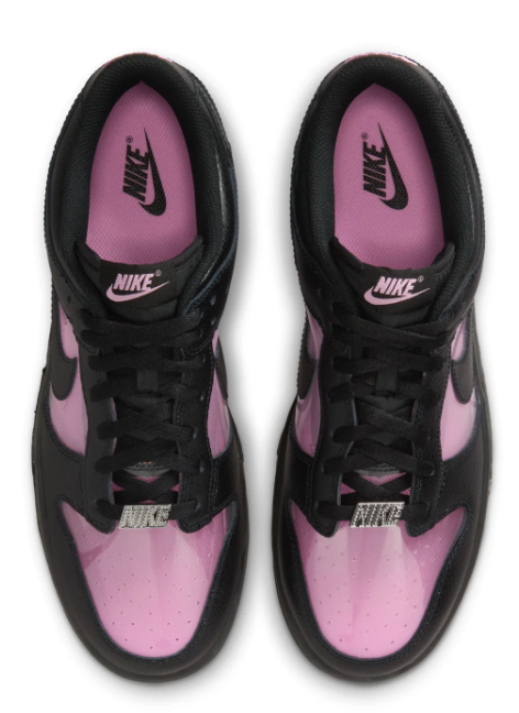 Nike Dunk Low Retro Premium "Transparent" – Pink Rise / Black