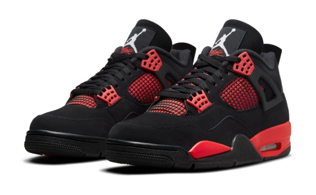 Air Jordan 4 Retro Black/White-Red (CT8527-016)