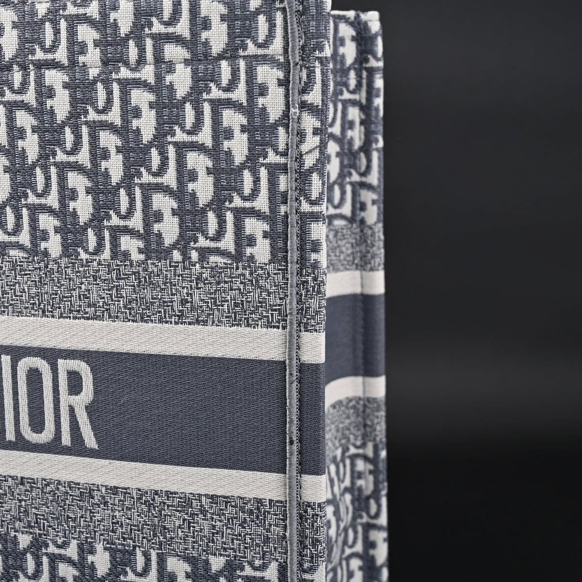 Christian Dior Large Book Tote – Grey Oblique Embroidery